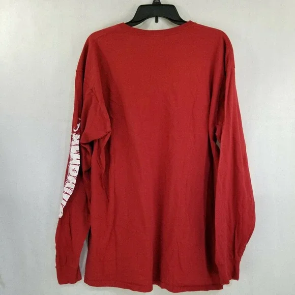 Alabama Football Shirt Mens XL Red White Roll Tide Long Sleeves Russel Athletic - Picture 8 of 11